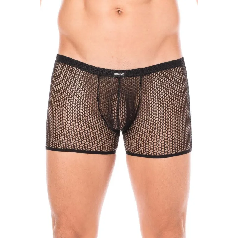 Schwarze Netz Boxer Short 2007-67 von Look Me | Fesselliebe.de