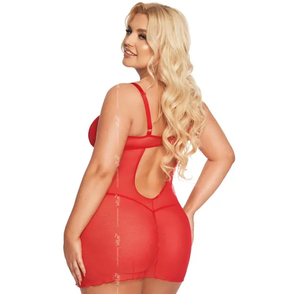 Rotes Chemise 1890 von Softline Plus Size Collection | Fesselliebe.de