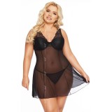Schwarzes Chemise 1892 von Softline Pluse Size Collection | Fesselliebe.de