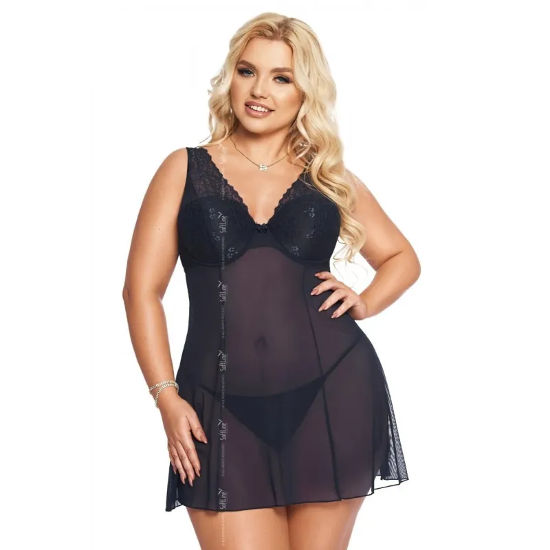 Blaues Chemise 1892 von Softline Pluse Size Collection | Fesselliebe.de