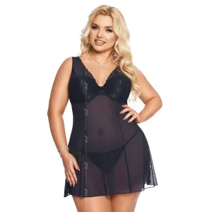 Blaues Chemise 1892 von Softline Pluse Size Collection | Fesselliebe.de