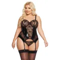 Schwarzes Strapshemd-Set 1897 von Softline Plus Size