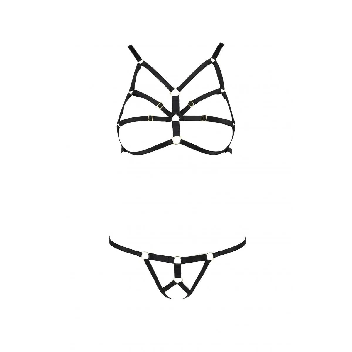 Schwarzes Set PA595873 von Passion Devil Collection | Fesselliebe.de