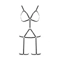 Schwarzes Harness Dress PA595766 von Passion Devil Collection