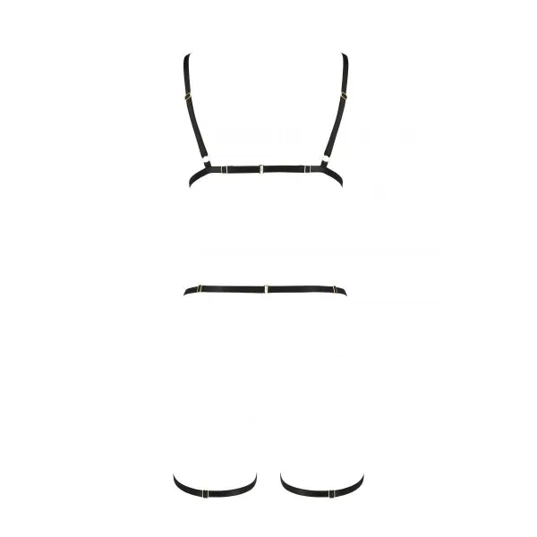 Schwarzes Harness Dress PA595766 von Passion Devil Collection | Fesselliebe.de