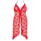 Rotes langes Kleid AA052066 von Anais Apparel Plus Size | Fesselliebe.de