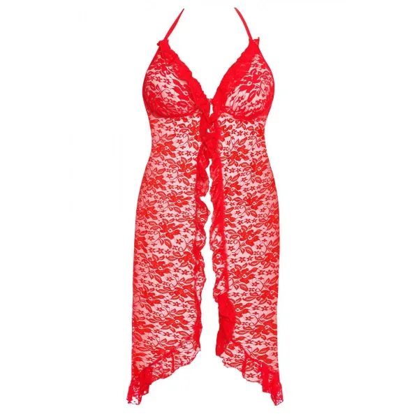 Rotes langes Kleid AA052066 von Anais Apparel Plus Size | Fesselliebe.de