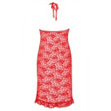 Rotes langes Kleid AA052066 von Anais Apparel Plus Size | Fesselliebe.de