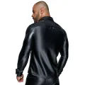 Langärmliges Powerwetlook & PVC Shirt mit Knopfleiste H064 von Noir Handmade MissBehaved Collection