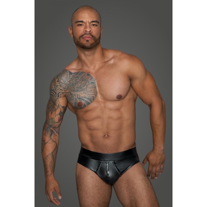 Shorts mit durchgehendem Reißverschluss H065 von Noir Handmade MissBehaved Collection | Fesselliebe.de