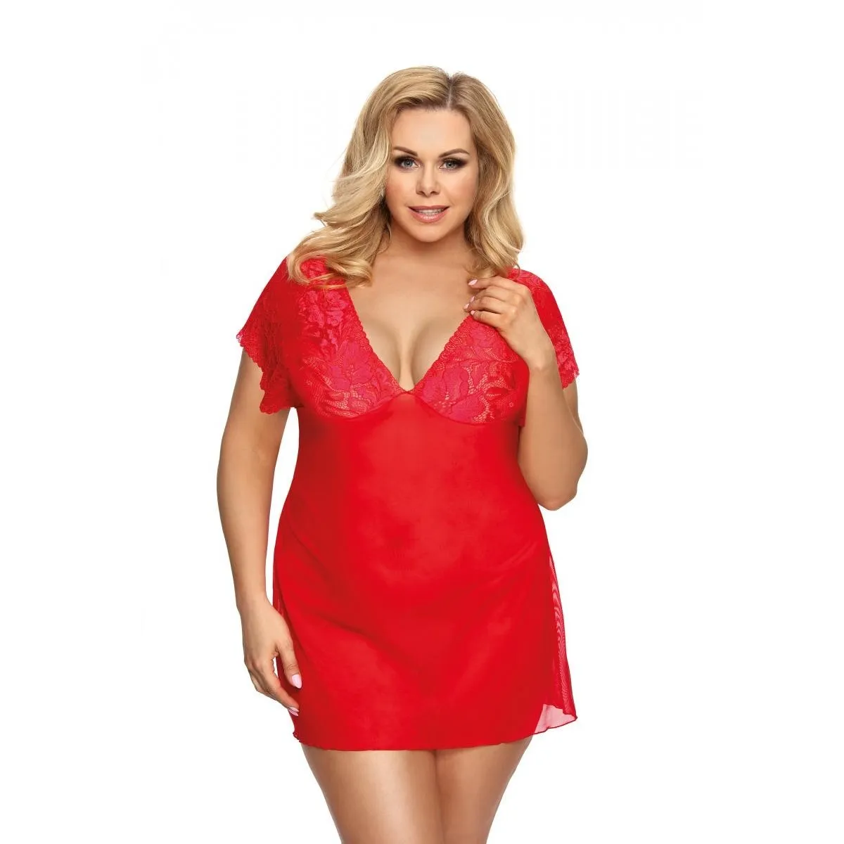 Rotes Chemise AA051992 von Anais Apparel Plus Size | Fesselliebe.de