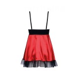 Schwarz/rotes Chemise AA052280 von Anais Apparel | Fesselliebe.de