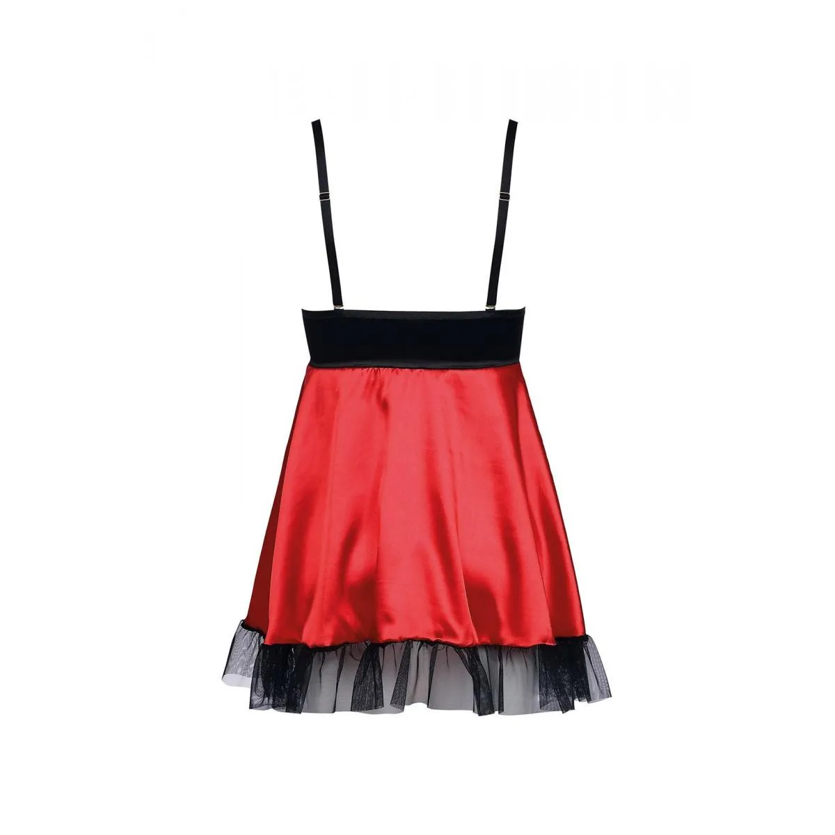 Schwarz/rotes Chemise AA052280 von Anais Apparel | Fesselliebe.de