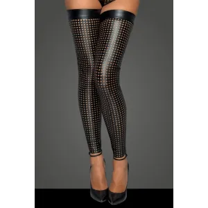 Laser cut Strümpfe F236 von Noir Handmade MissBeHaved Collection | Fesselliebe.de