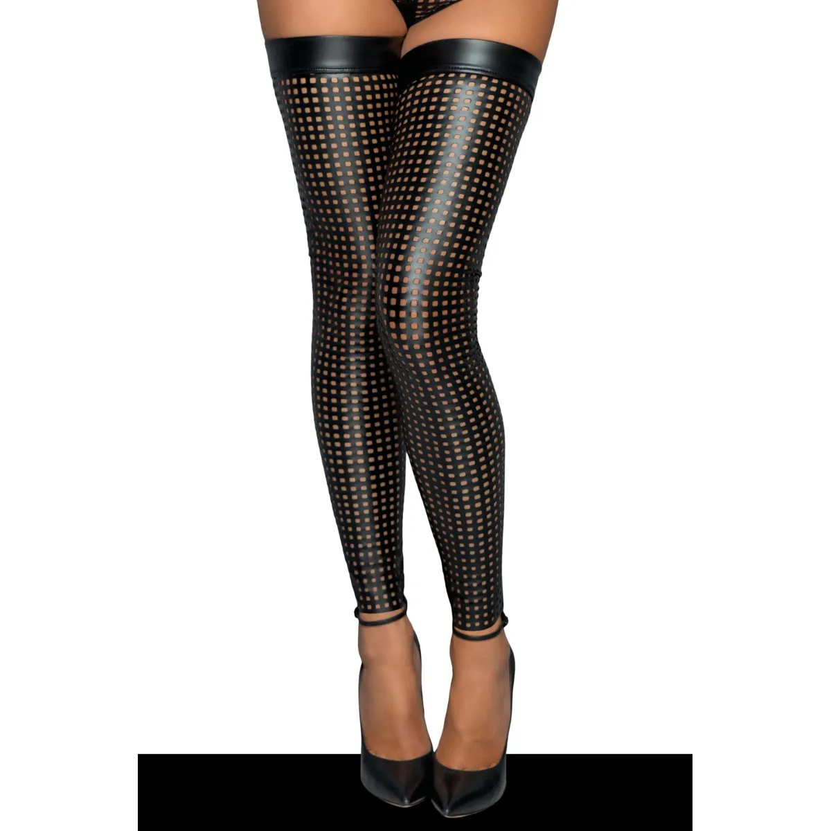 Laser cut Strümpfe F236 von Noir Handmade MissBeHaved Collection | Fesselliebe.de