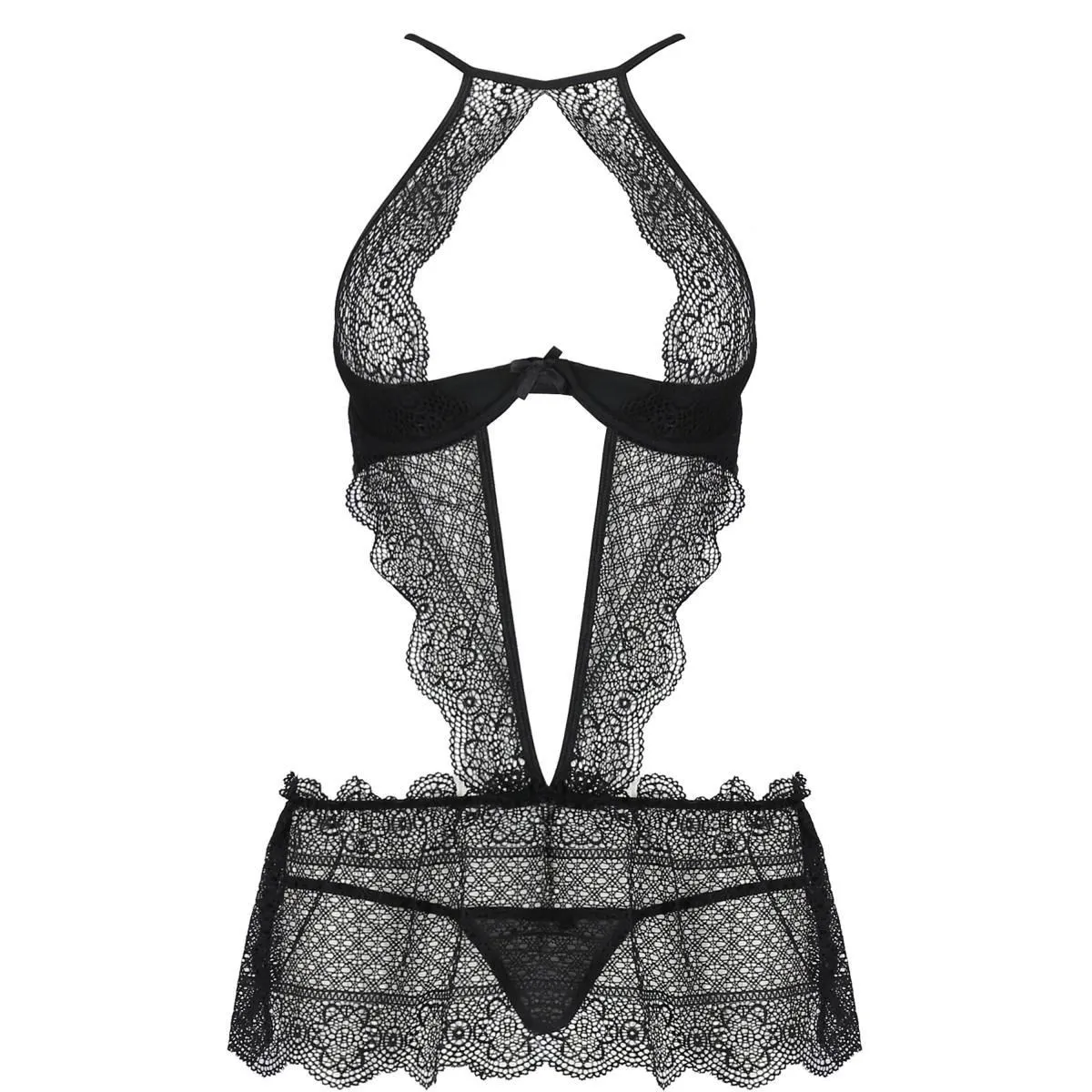 Schwarzes Chemise PA595276 von Passion Devil Collection | Fesselliebe.de