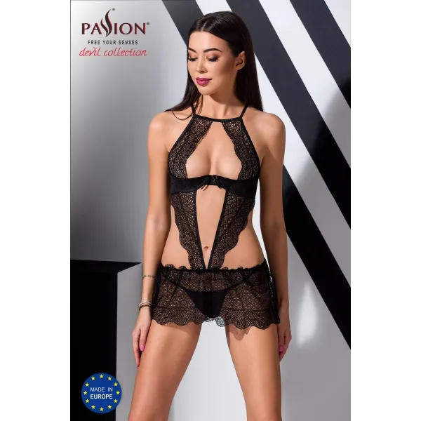 Schwarzes Chemise PA595276 von Passion Devil Collection | Fesselliebe.de