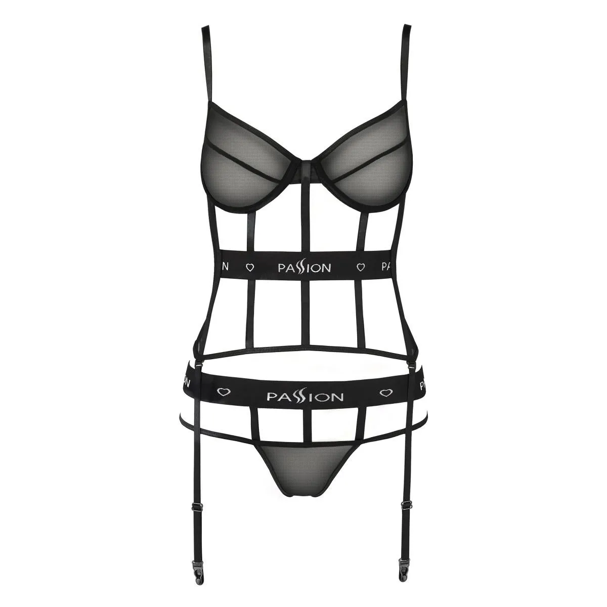 Schwarzes Corset PA595627 von Passion Devil Collection | Fesselliebe.de