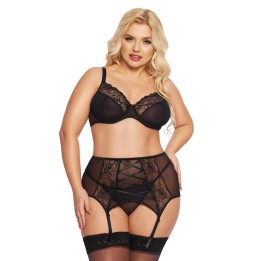 Schwarzes 3-teiliges Set 1893 von Softline Pluse Size Collection | Fesselliebe.de