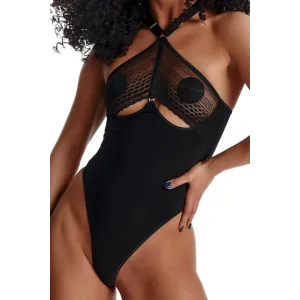 Schwarzer Body LXTrini001 von Demoniq LadyX