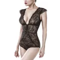 Schwarzer Spitzen Body 15302 von Grey Velvet
