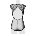 Schwarzer Spitzen Body 15302 von Grey Velvet