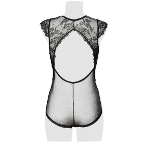 Schwarzer Spitzen Body 15302 von Grey Velvet