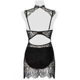 Schwarzes Spitzen Negligé 15310 von Grey Velvet | Fesselliebe.de