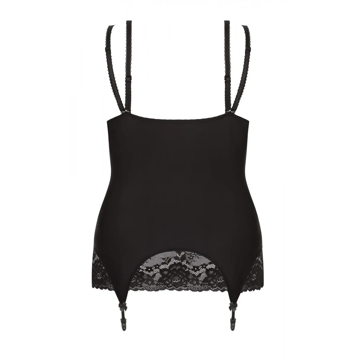 Schwarzes Strapshemd AA051974 von Anais Apparel Plus Size | Fesselliebe.de