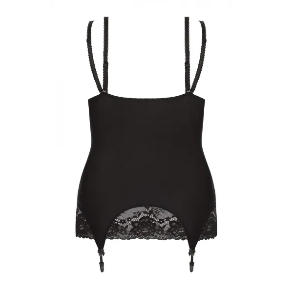 Schwarzes Strapshemd AA051974 von Anais Apparel Plus Size | Fesselliebe.de