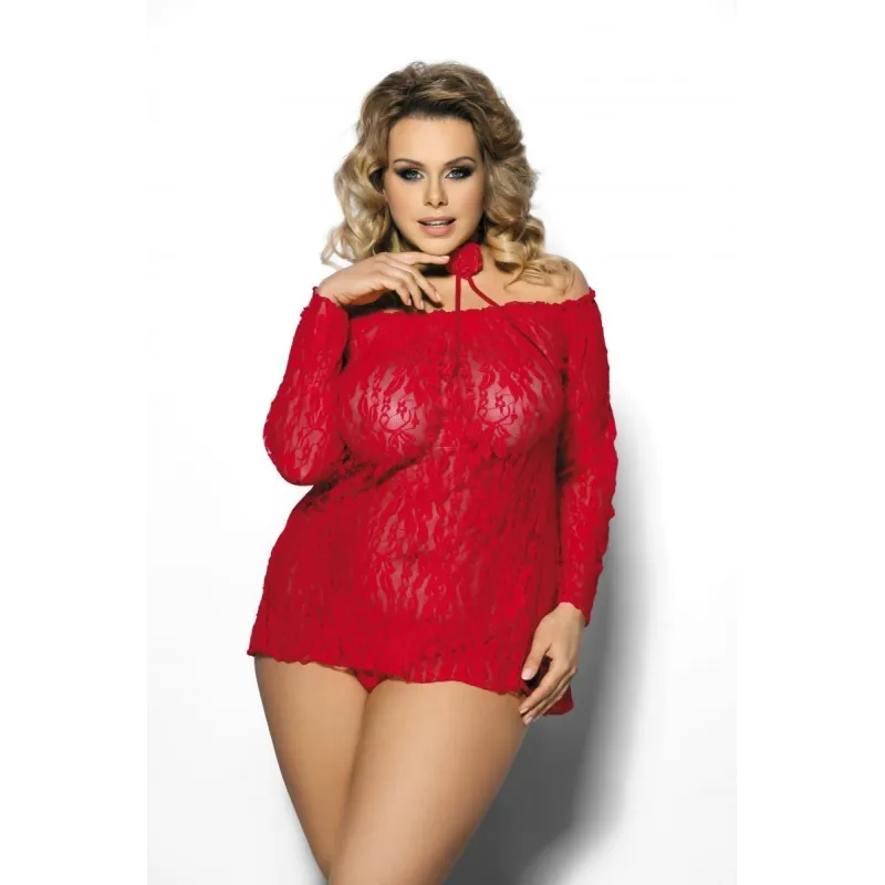 Rotes Chemise AA051633 von Anais Apparel Plus Size | Fesselliebe.de