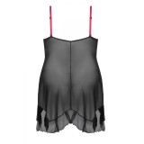 Schwarz/pinkes Chemise AA051980 von Anais Apparel Plus Size | Fesselliebe.de