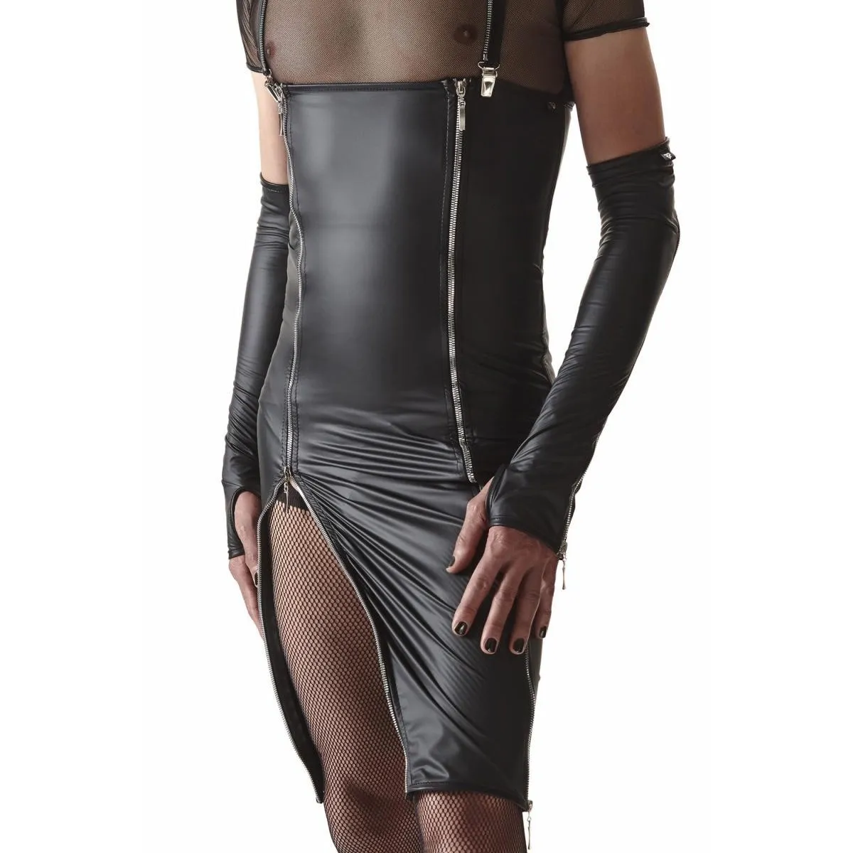 Kleid CRD004 schwarz von Regnes Fetish Planet Crossdresser Fetish Line | Fesselliebe.de