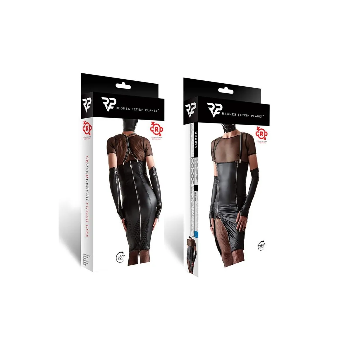 Kleid CRD004 schwarz von Regnes Fetish Planet Crossdresser Fetish Line | Fesselliebe.de