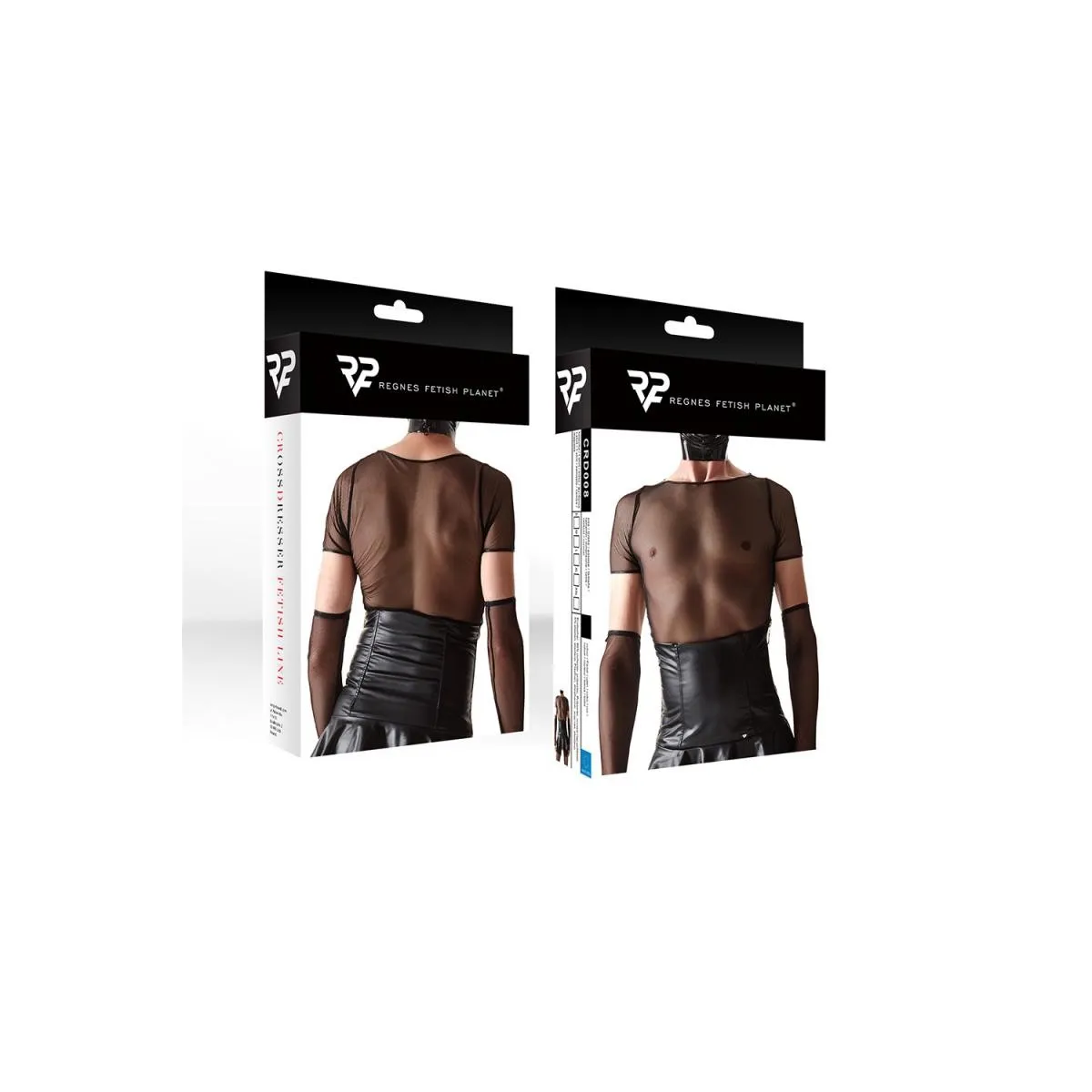 T-Shirt CRD008 schwarz von Regnes Fetish Planet Crossdresser Fetish Line | Fesselliebe.de