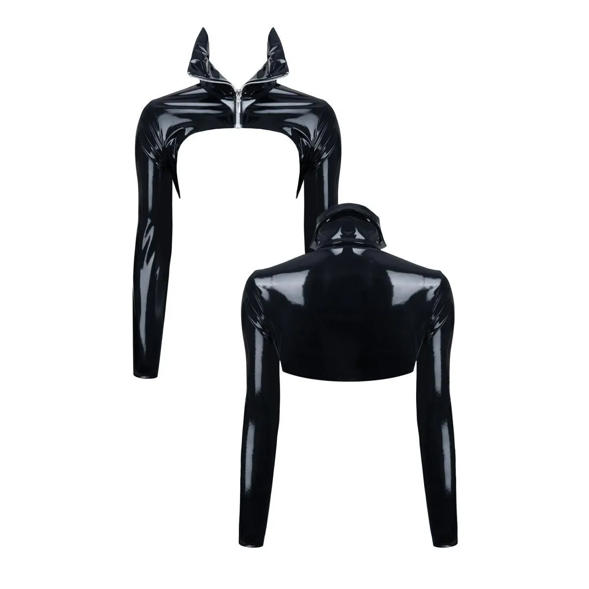 PVC Jacke CRD009 schwarz von Regnes Fetish Planet Crossdresser Fetish Line | Fesselliebe.de