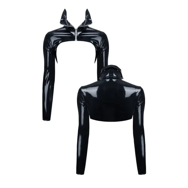 PVC Jacke CRD009 schwarz von Regnes Fetish Planet Crossdresser Fetish Line | Fesselliebe.de