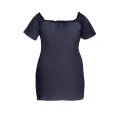 Schwarz/dunkelblaues Chemise AA051957 von Anais Apparel Plus Size