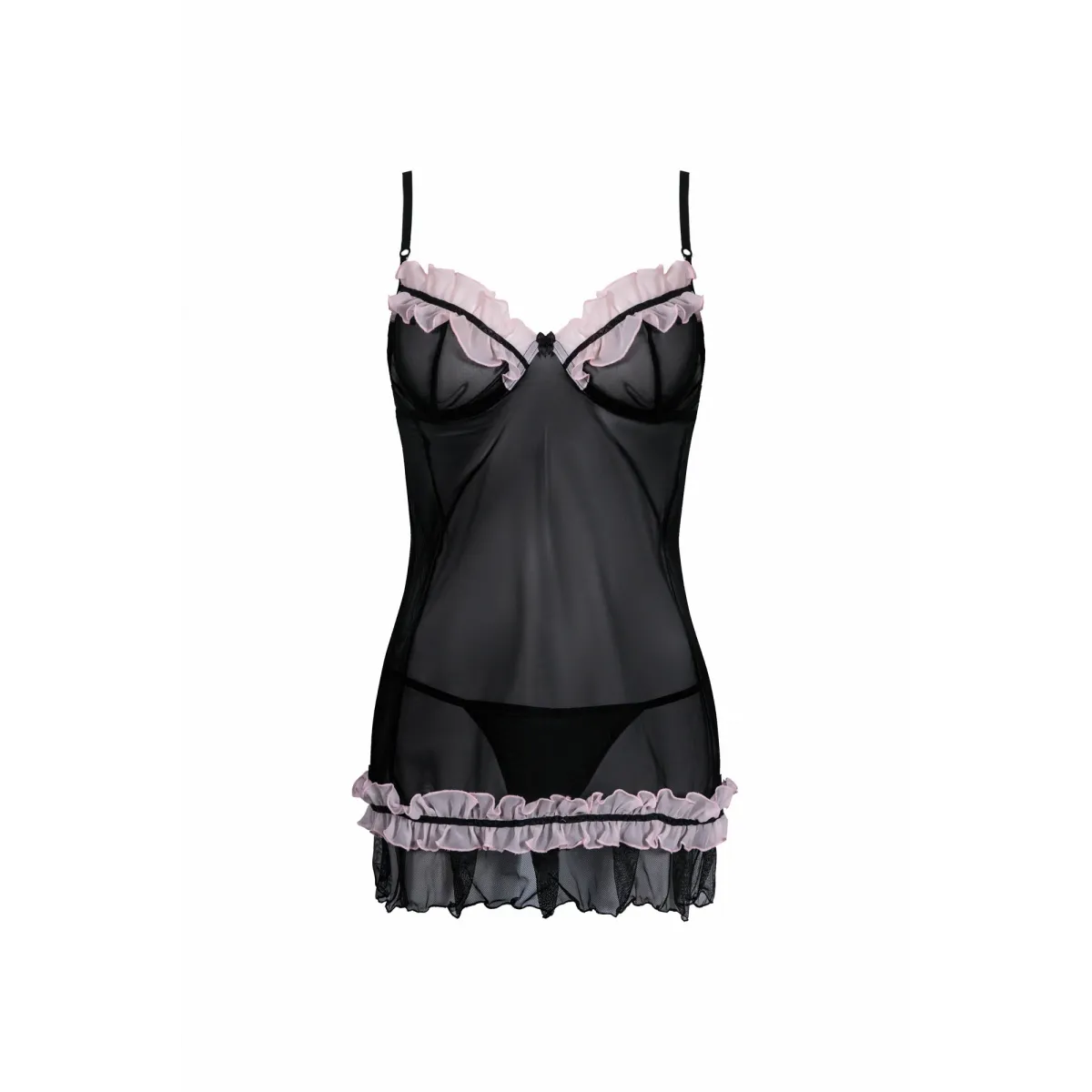Schwarzes Chemise AA051298 von Anais Apparel Plus Size | Fesselliebe.de