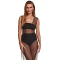 Schwarz/silbernes Kleid STIolanda001 von Demoniq Silver Touch Collection