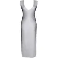 Schwarz/silbernes Kleid STIolanda001 von Demoniq Silver Touch Collection