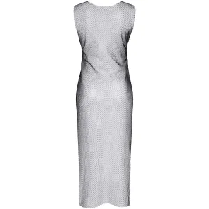 Schwarz/silbernes Kleid STIolanda001 von Demoniq Silver Touch Collection