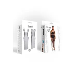 Schwarz/silbernes Kleid STIolanda001 von Demoniq Silver Touch Collection