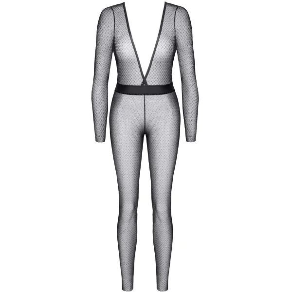 Schwarz/silbernes Jumpsuit STEdvige001 von Demoniq Silver Touch Collection | Fesselliebe.de