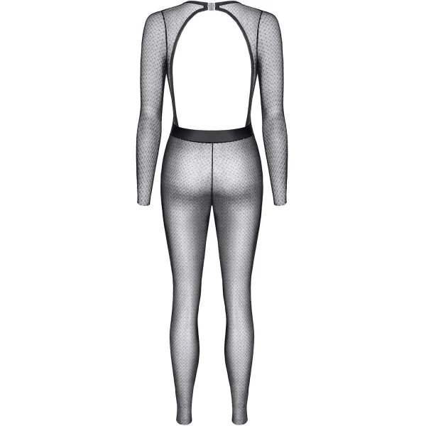 Schwarz/silbernes Jumpsuit STEdvige001 von Demoniq Silver Touch Collection | Fesselliebe.de