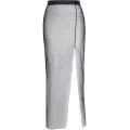 Langer schwarz/silberner Rock STChiara001 von Demoniq Silver Touch Collection