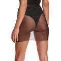 Schwarz/silberner Minirock STGinevra001 von Demoniq Silver Touch Collection