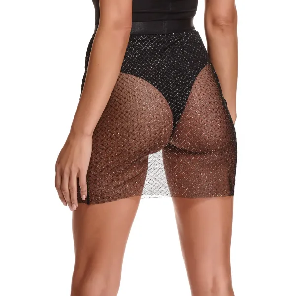 Schwarz/silberner Minirock STGinevra001 von Demoniq Silver Touch Collection | Fesselliebe.de