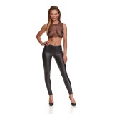 Schwarz/silbernes Top STOrsola001 von Demoniq Silver Touch Collection | Fesselliebe.de
