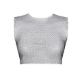 Schwarz/silbernes Top STOrsola001 von Demoniq Silver Touch Collection